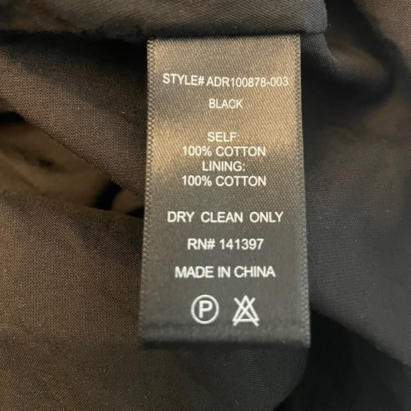 NWOT ASTR THE LABEL Revolve Tiered Poplin Puff sleeve Midi Dress Black Sz M - Picture 8 of 9